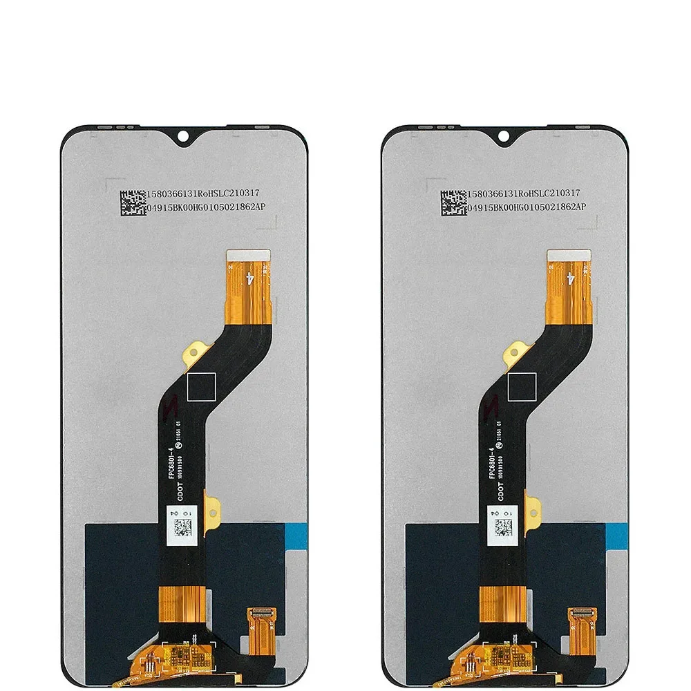 Black 6.8inch For Itel Vision 2 Plus / P37 Pro Full LCD Display Touch Screen Digitizer Panel Assembly Replacement / Frame