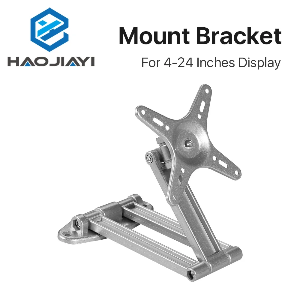 Black & Silver TV Disply Mount Bracket 160*160mm for DIY Fiber Marking Machine 4-24 Inches Display Computer