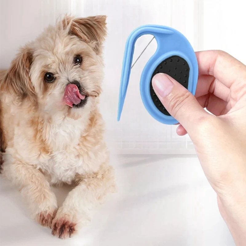 Pente para animais de estimação, nó aberto, faca, pente, escova de cabelo para cães, gatos, filhote de cachorro, removedor de pelos, suprimentos para cuidados com animais de estimação, verde