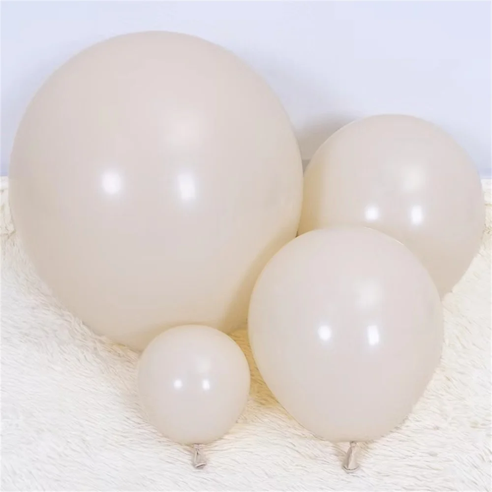 5/10/12/18inch Sand White Balloons Retro Dusty Pink Apricot Sage Green Balloon for Birthday Wedding Party Baby Shower Decoration