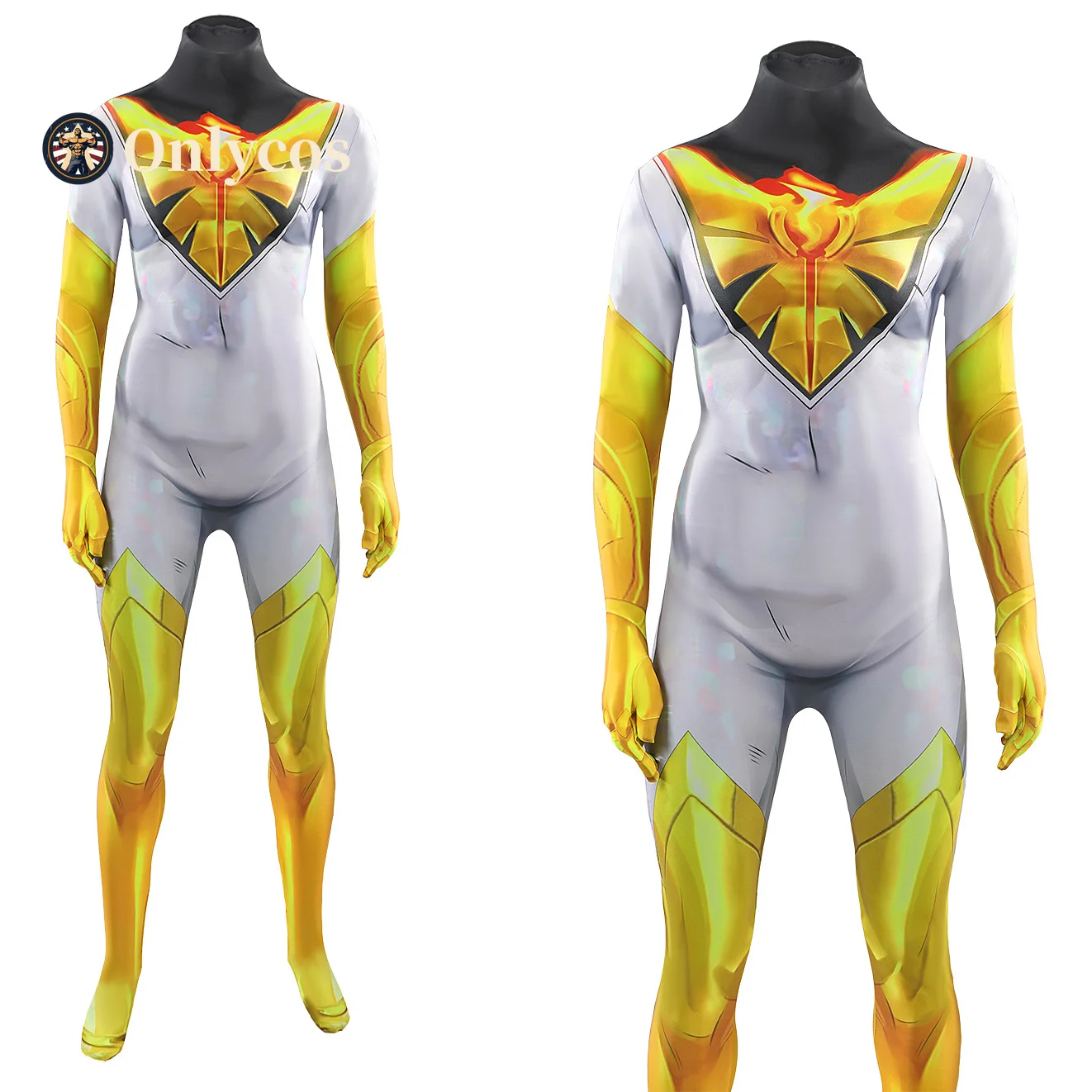 Rivals White Crown Phoenix Jean Grey Cosplay Costume Zentai Female Halloween Party Bodysuit Onlycos view 2