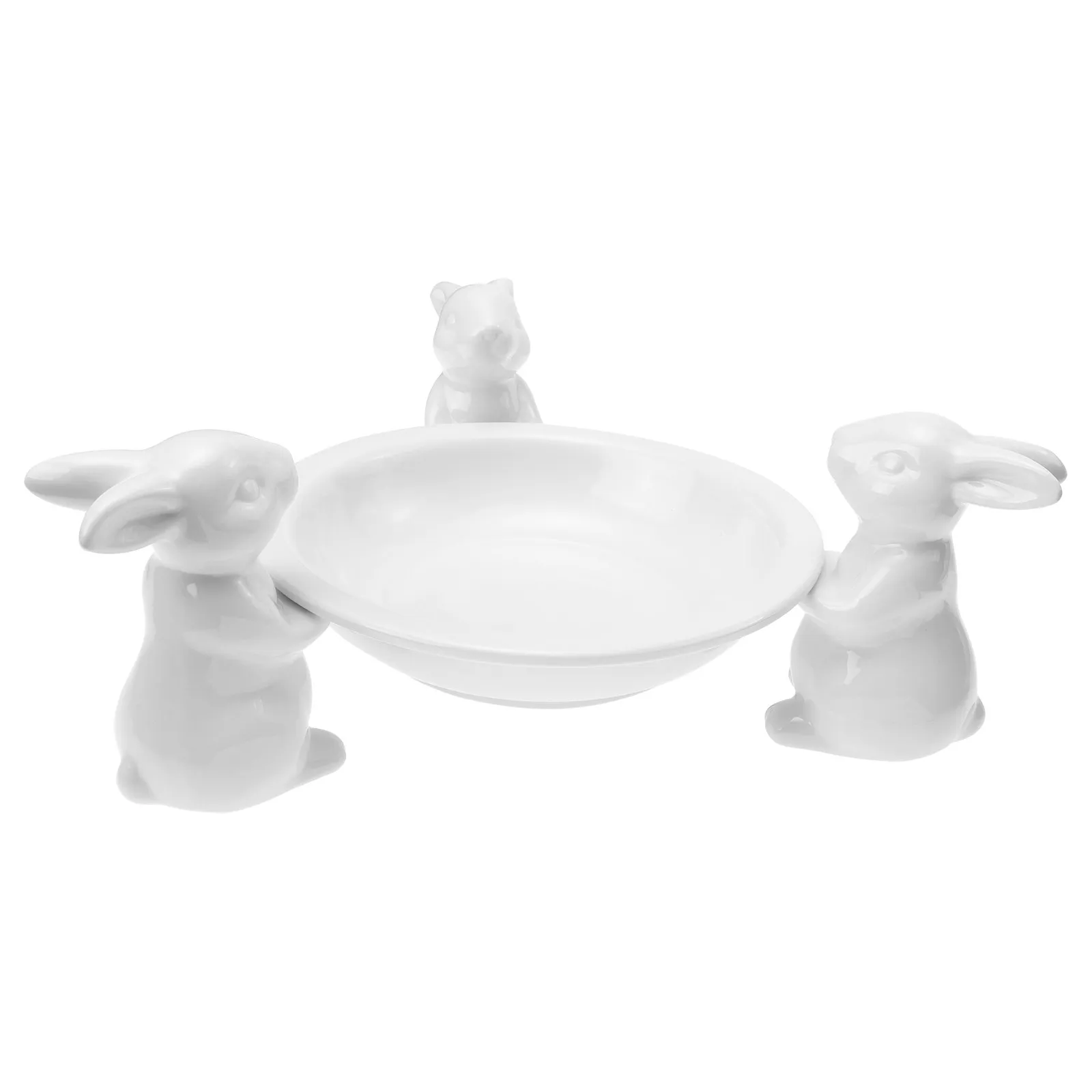 

Набор из 1 керамического блюда в форме кролика: изысканный поднос для торта, домашний поднос для еды, украшение для вечеринок, керамическая посуда