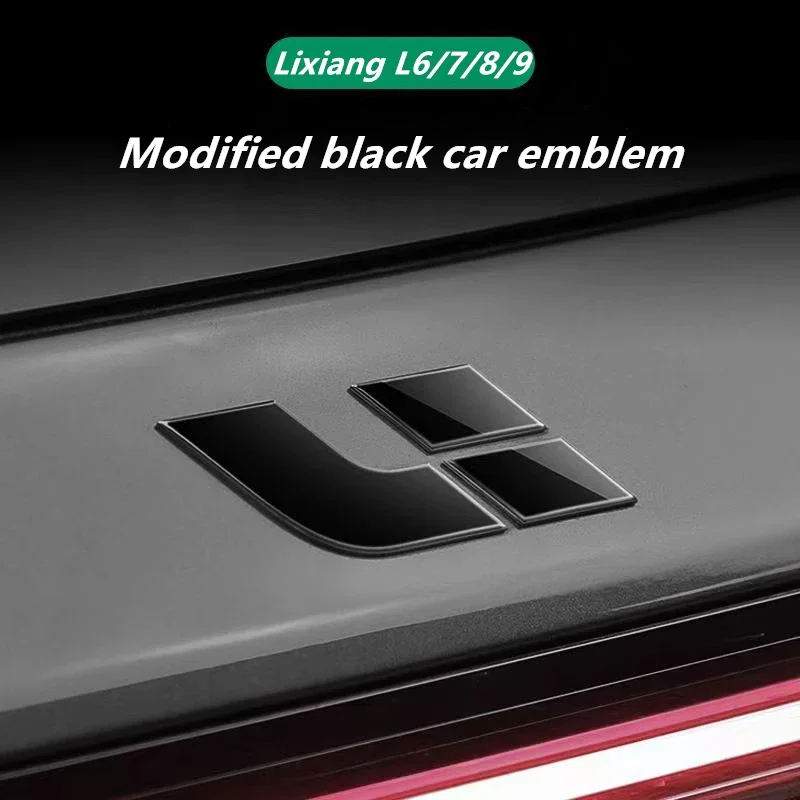 

2PCS Front And Rear Blackening of car logos for Lixiang L6 L7 L8 L9,Cover The Original Car Sticker For Lixiang