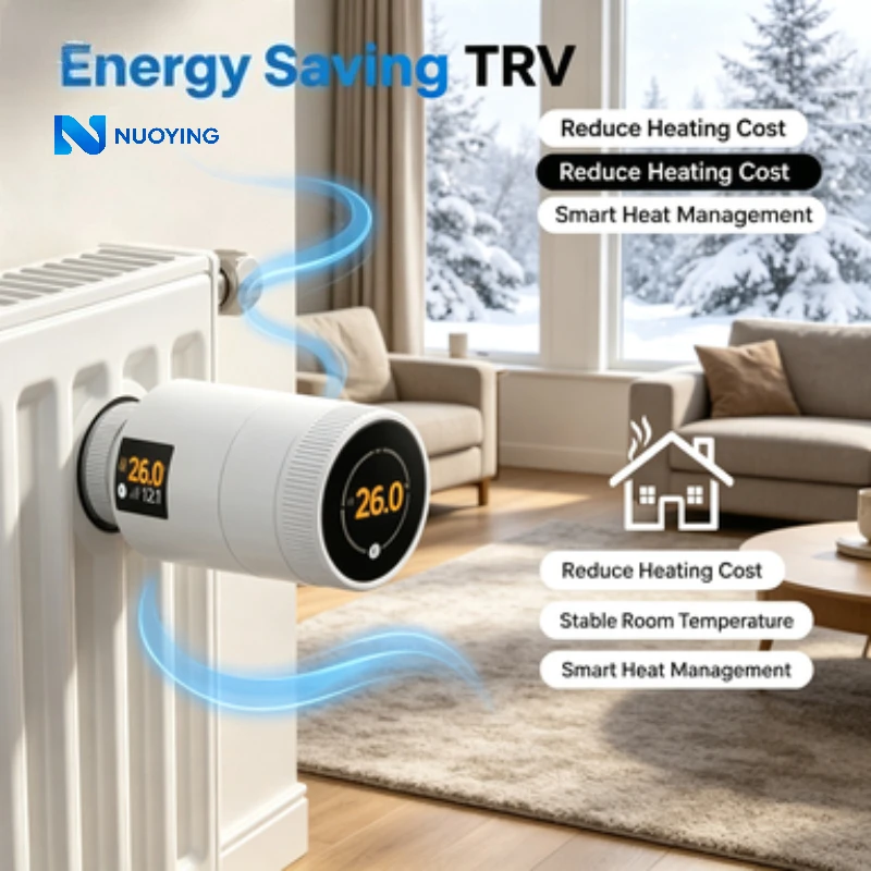 Kabelloses Zigbee-Smart-TRV-Gen2-Thermostatventil, TRV-ZBT, Heizungssteuerung für den Heimgebrauch, kompatibel mit Alexa, Google Home und Matter.
