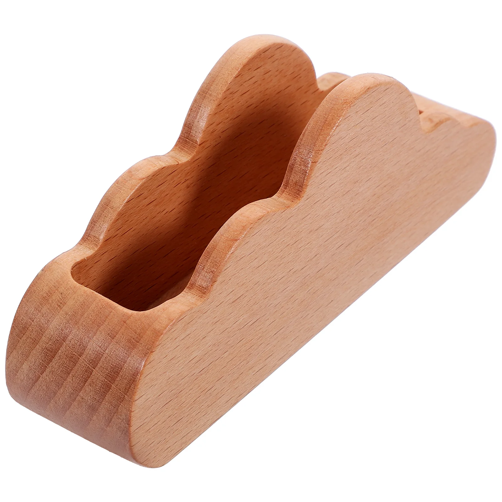 Memorandum Storage Box Cloud Business Card Holder Office Show Rack Display Wooden Aluminum Alloy Base