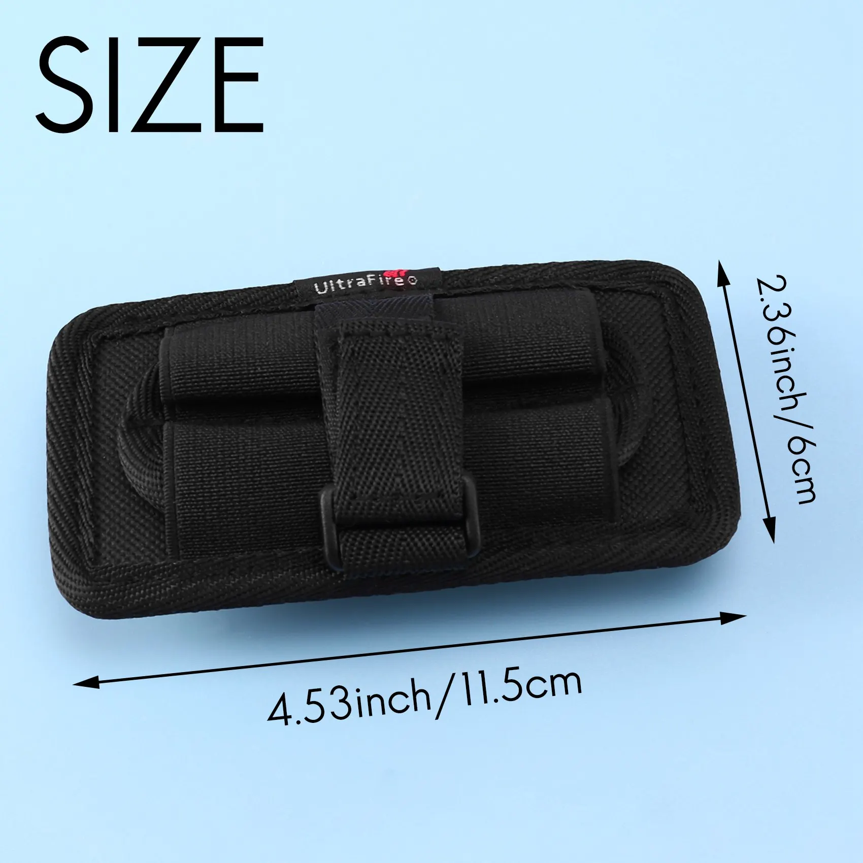 

A64T-крышка для уличного фонарика, прочный нейлоновый набор фонариков, чехол для переноски на ремне с вращающимся зажимом на 360 градусов, футляр для переноски с регулируемым размером