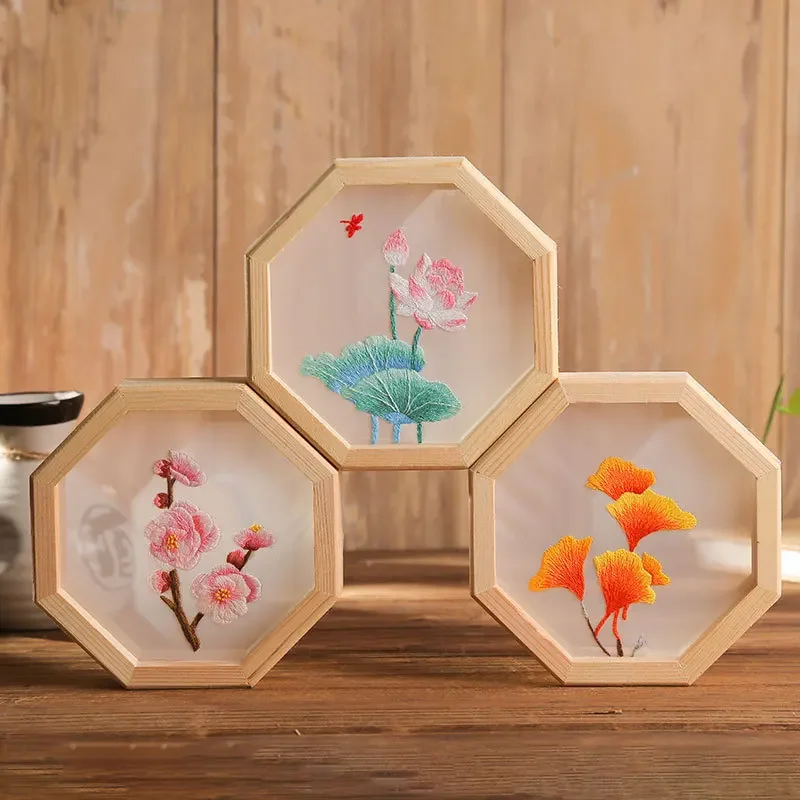 

1Set Embroidery Kit Floral Patterns Diy Crafts Cross Stitch Kits Embroidery Needlework Handmade for Beginner Sewing Home Decor