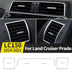 For Toyota Land Cruiser Prado 150 2014-2023 2022 Air Conditioning Vent Chrome Decorative Strip Lc150 Fj150 Interior Accessories