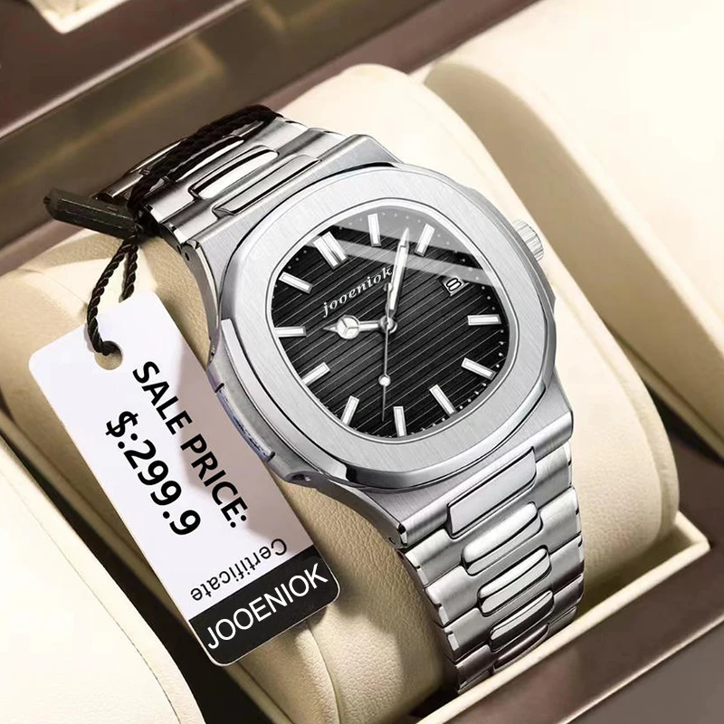 

2025 новые роскошные мужские кварцевые часы 30 м водонепроницаемые автоматические часы с датой мужские спортивные часы с хронографом из нержавеющей стали для мужчин часы