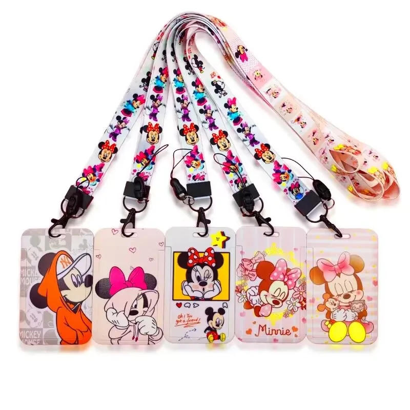 Disney Badge Card Holder Lanyard Girls Credit Card Case Neck Strap ID  Card Holder Phone Rope Credentials Accessories Gifts