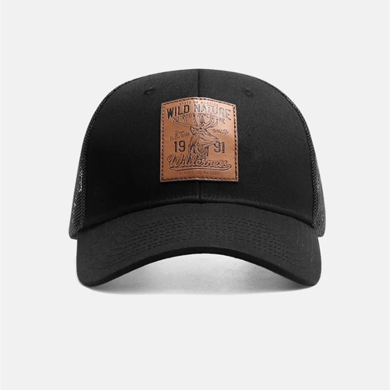 أربعة مواسم شبكة قبعات البيسبول للجنسين الغزلان أيقونة قبعة سائق الشاحنة للنساء الرجال في الهواء الطلق المحمولة الصيد المشي لمسافات طويلة الصيد واقية من الشمس قبعة #4