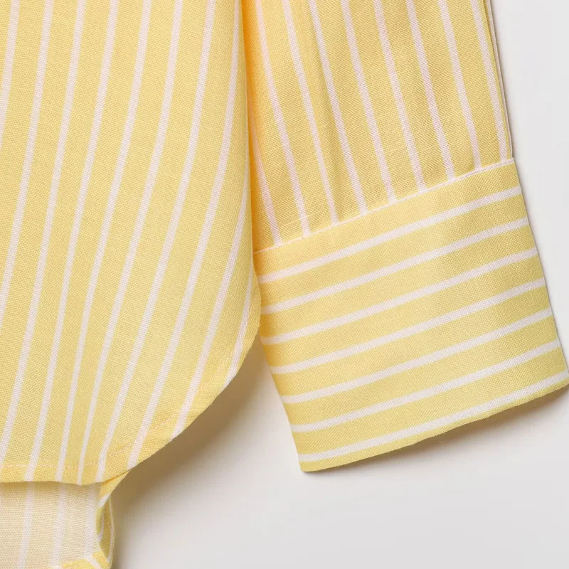 HXAO Woman 2025 Striped Oversized Shirt Spring Summer Shirts & Blouses Long Sleeve Plus Size Top Fashion Elegant Woman Shirt 066