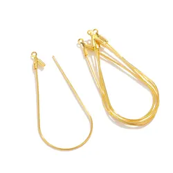 10pcs Stainless Steel Waterdrop Pendants For Ear Rings Teardrop Beading DIY Hoop Earring Makings Supplies Jewelry Findings Parts