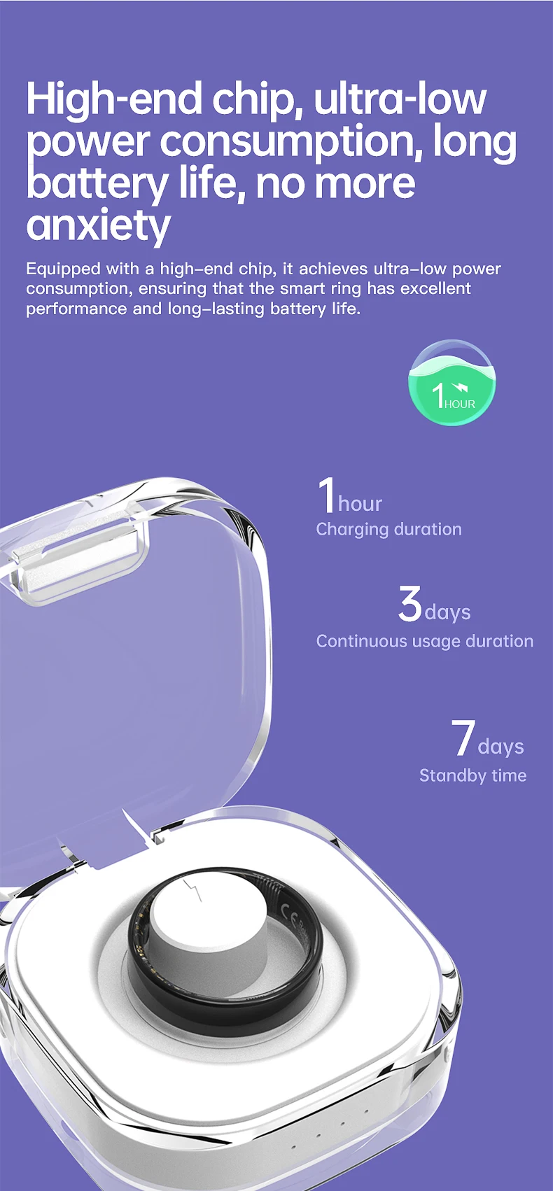 

EE1 Smart Ring TK30 Multiple Sport Modes Heart Rate Real-Time Fitness Tracker 5ATM Waterproof Health Ring
