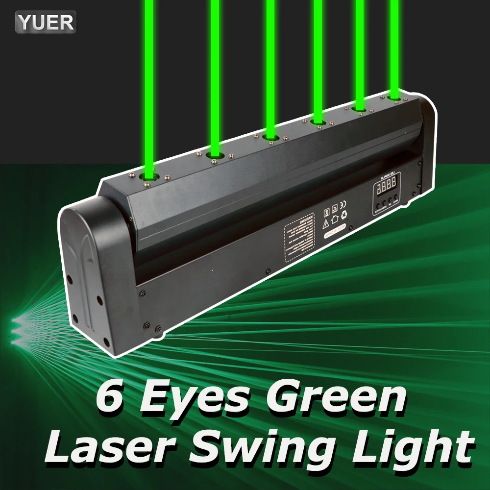 yuer green laser bar beam lighting para dj disco musica festa casamento movendo head projector scanning stage effect dmx512 eyes 01