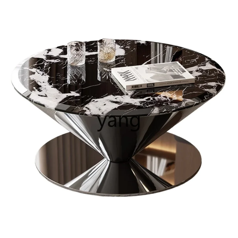 

LH modern simple living room light luxury high-end marble round coffee table