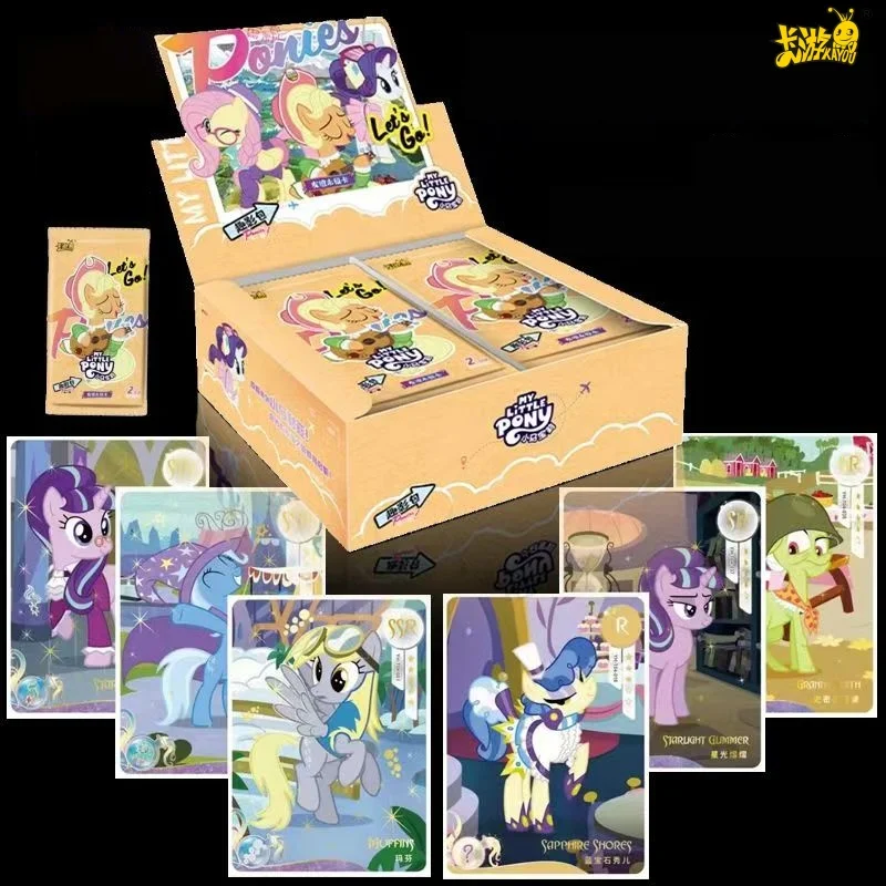 KAYOU My Little Pony Genuine Anime Collectible Card Fun Shadow Pack Series Rare Flash Trading Cards Hobby Collection Fans Gift