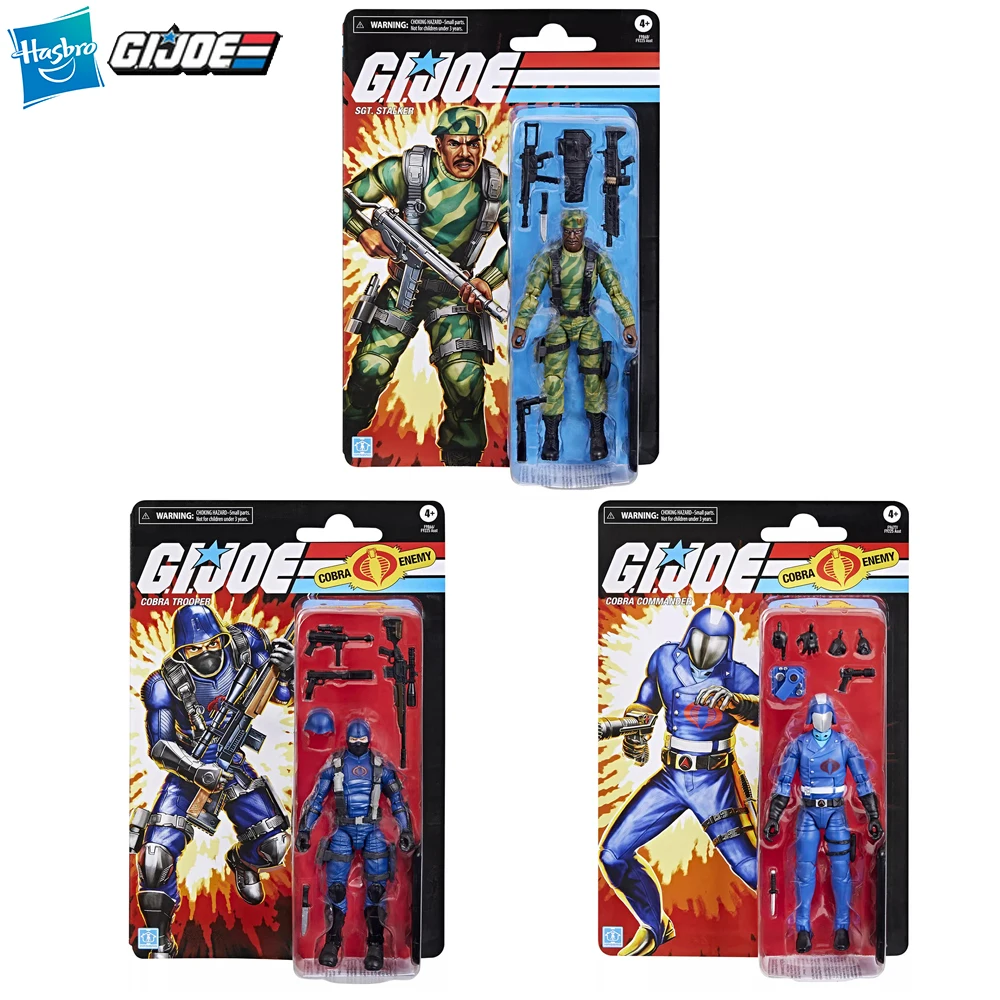 

[В наличии] Hasbro G.I. Ретро-карточная обложка серии Joe Classified Cobra Trooper & Cobra Commander & Sgt. Фигурка Сталкер, модель игрушки