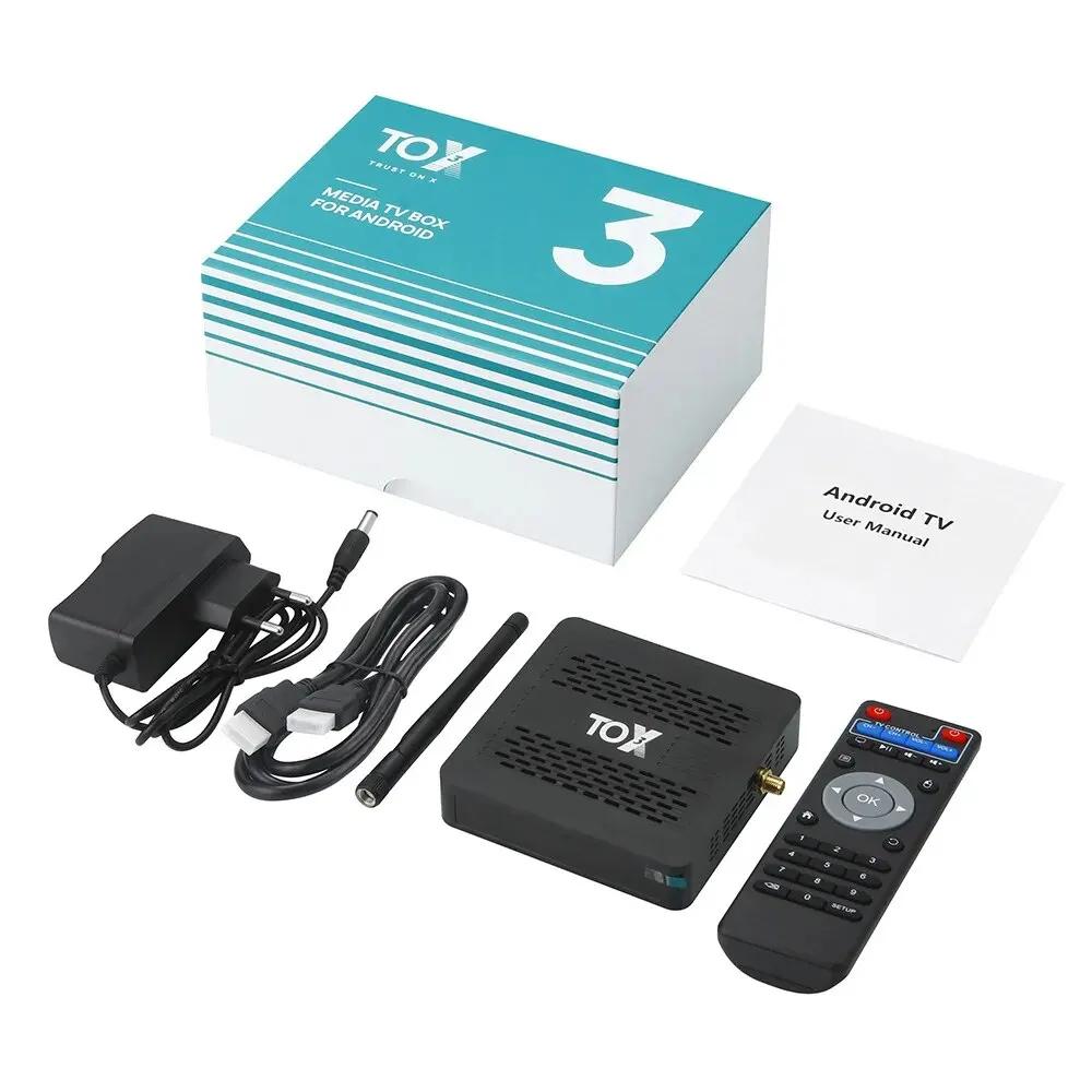 TOX3 Smart TV Box Android 11 4GB 32GB z Amlogic S905X4 2T2R Wifi 1000M Internet BT4.1 Obsługa AV1 4K 60fps DLNA Odtwarzacz multimedialny