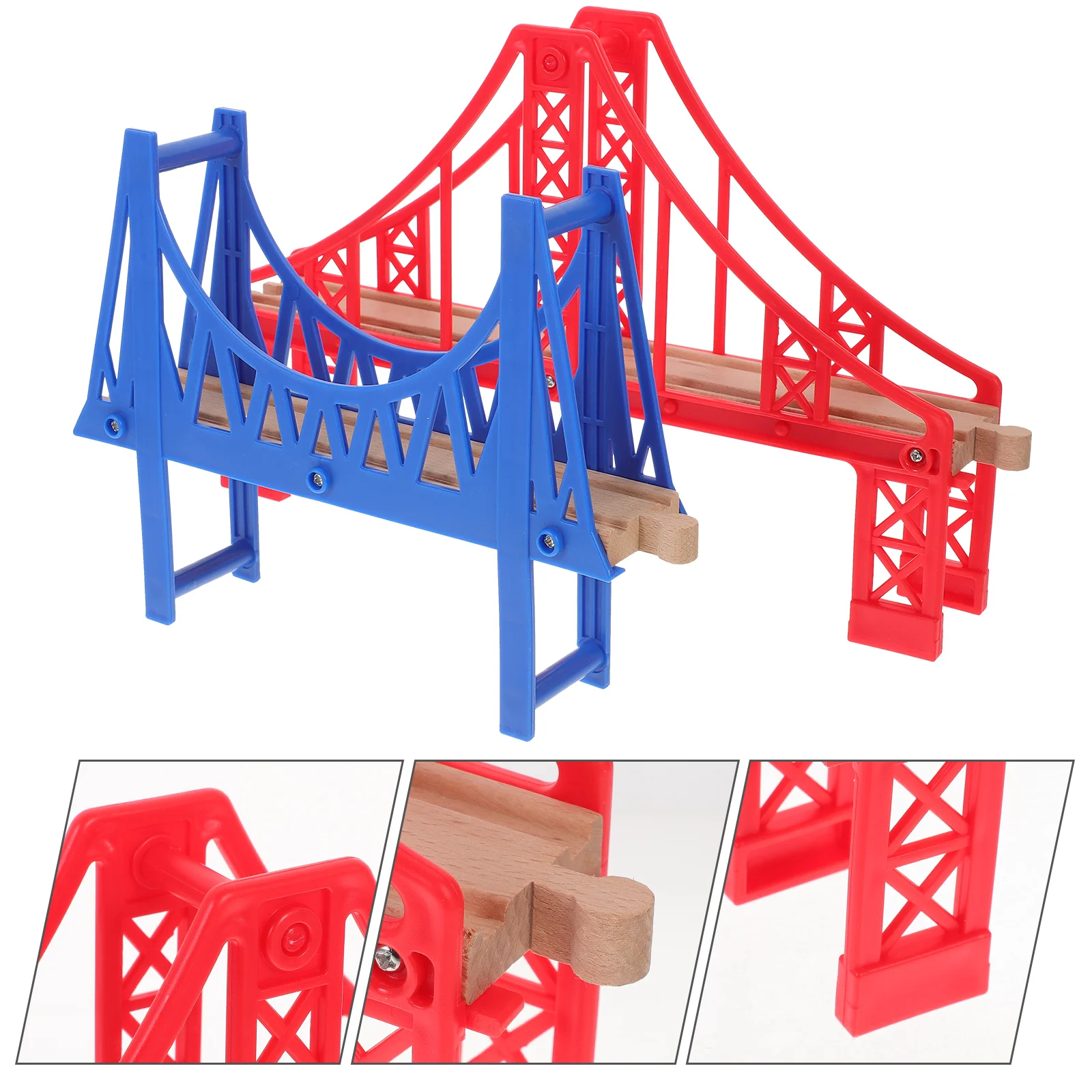 2 uds puente de tren puente de repuesto DIY puente de vía de tren modelo de puente ferroviario modelo puente de tren