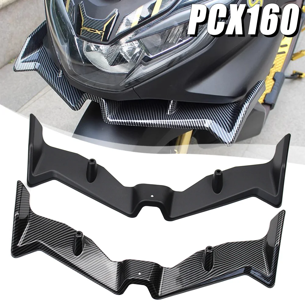 Motorcycle ABS Front Fairing Pneumatic Winglets Tip Wing Protector Shell Cover For Honda  PCX160 PCX 160 2021 2022 -2023