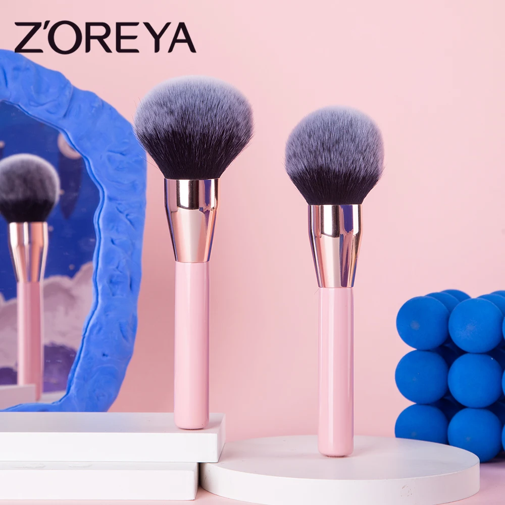 ZOREYA Pink Professional Powder Fundation Makeup Brush Large BlushWith Black Wood Women Cosmetic Tool Magic Fluffy Soften Fiber