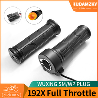 WUXING 192X  Full Twist Throttle Electric Bicycle Right Handle Throttle Waterproof/SM Connector for E Bikes or Electric Scooter