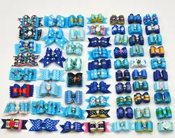 10Pcs/lot Dog Hair Bows Rubber Band Mixed Colors Cat Grooming Hand-made For Pet Puppy Cat Bowknot Mini Accessories