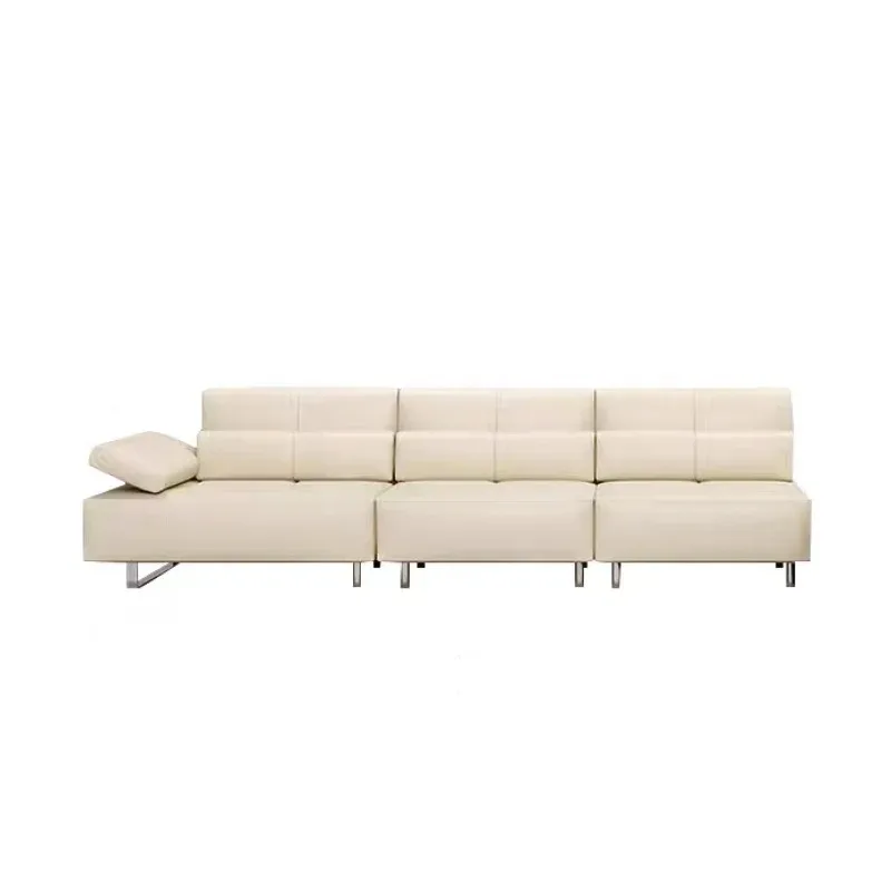 Minimalist all-cowhide sofa Modern simple living room module combination function sofa