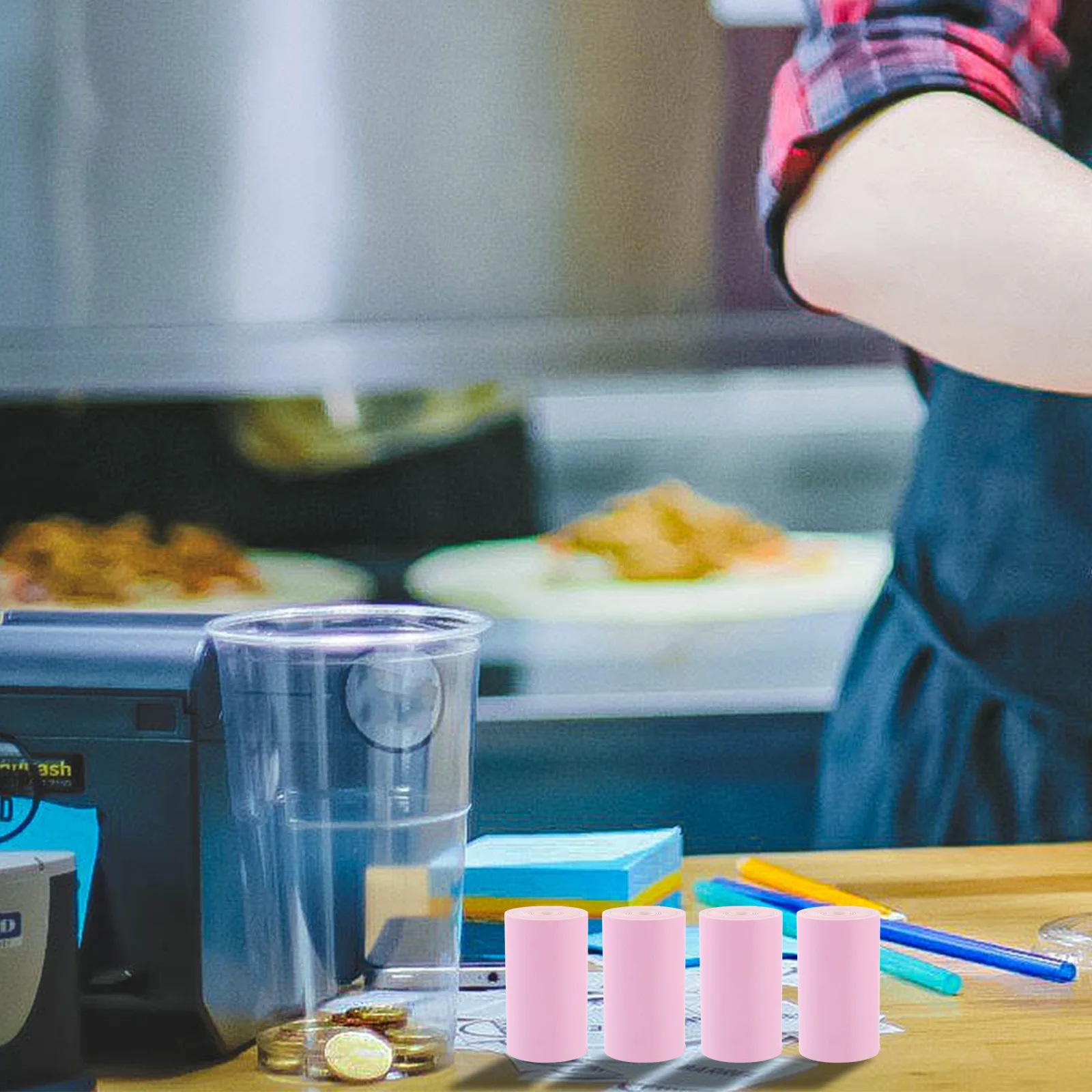 

4pcs Thermal Printing Paper Rolls 80Mm X 50M Smooth Receipt Paper For Credit Card Terminal Till Roll Supermarket