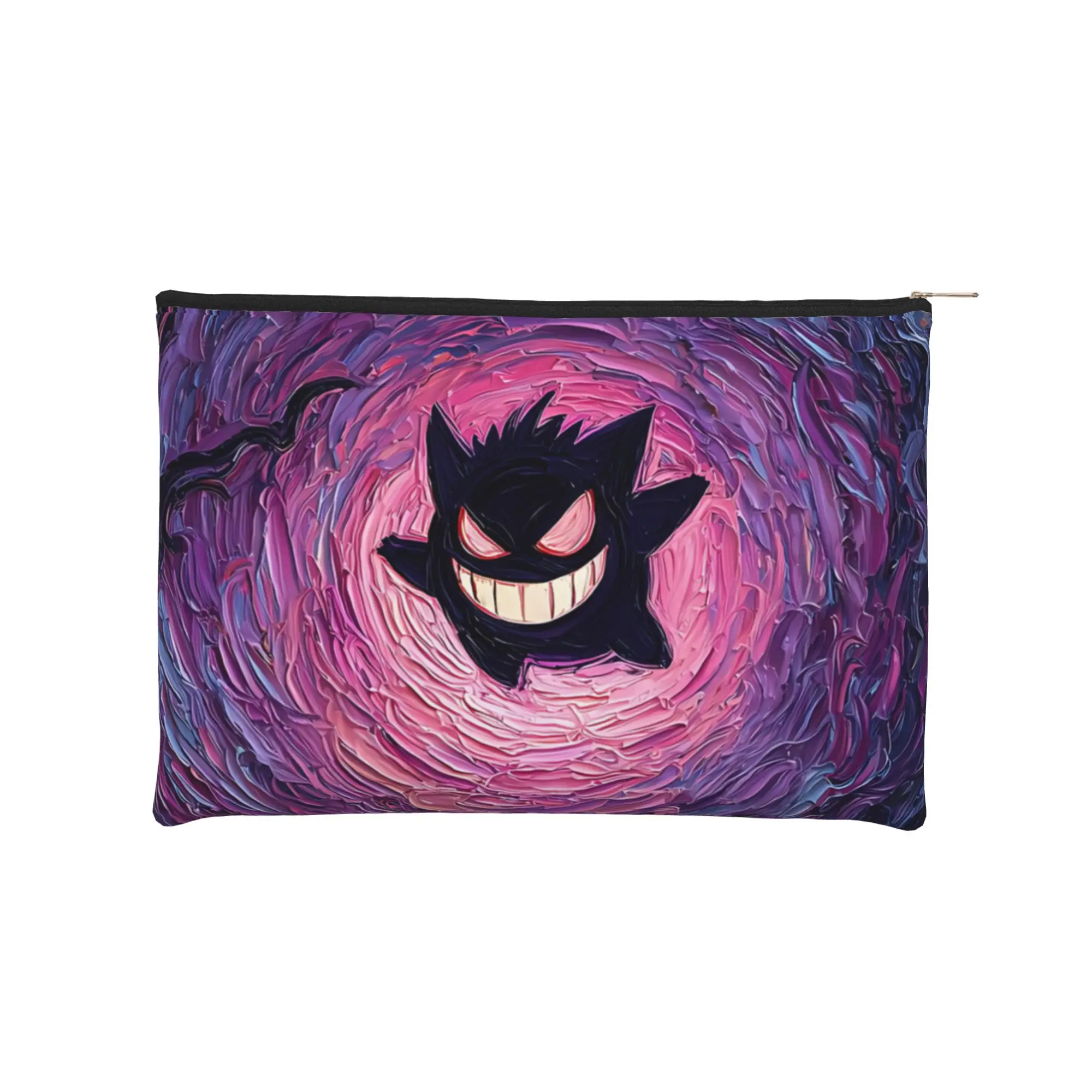 anime Foldable Cute pouch Pokemon Gengar Makeup Bag  Toiletry Bag with Zipper Travel Essentials Bag