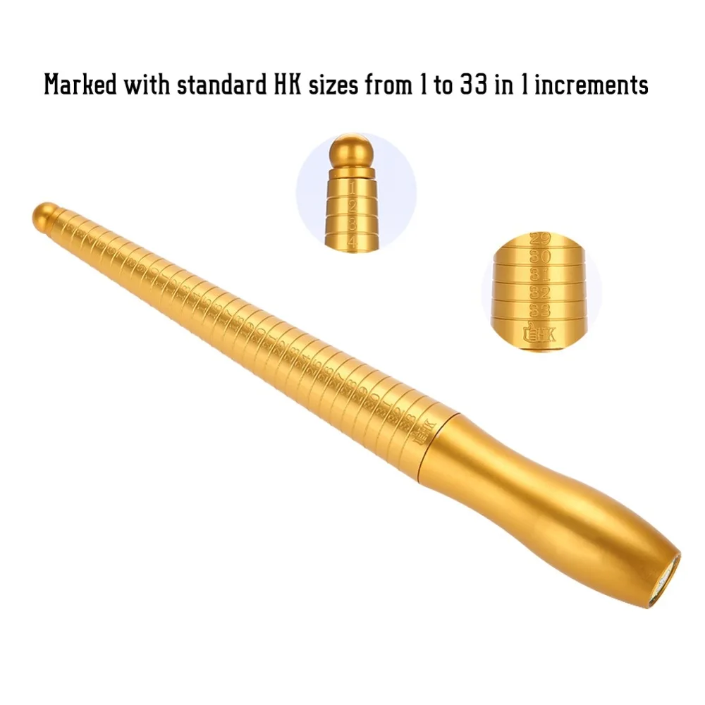 

Accurate Copper Material Ring Sizer HK Size Finger Size Gauge Ring Mandrel Ring Sizing