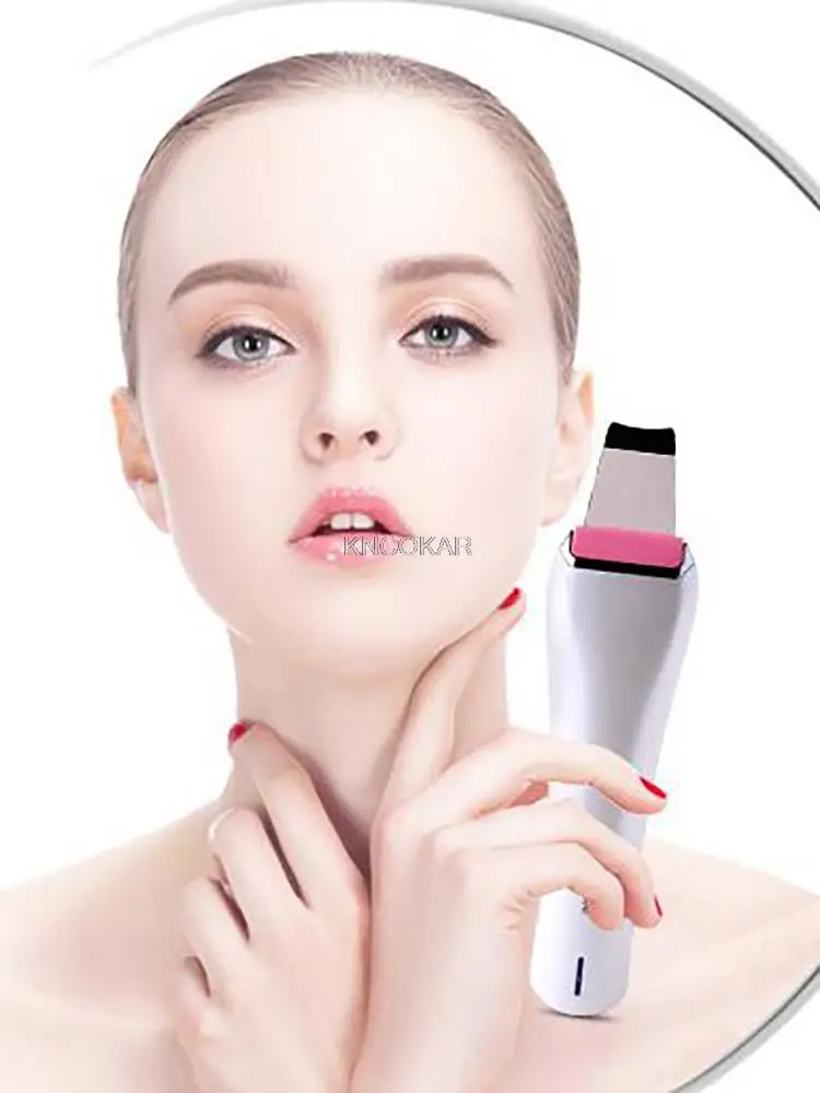 Ultrasonic electric facial cleansing devices Blackhead Remover Face Spatula Facial Exfoliators Pores Cleanser Skin Scrubber