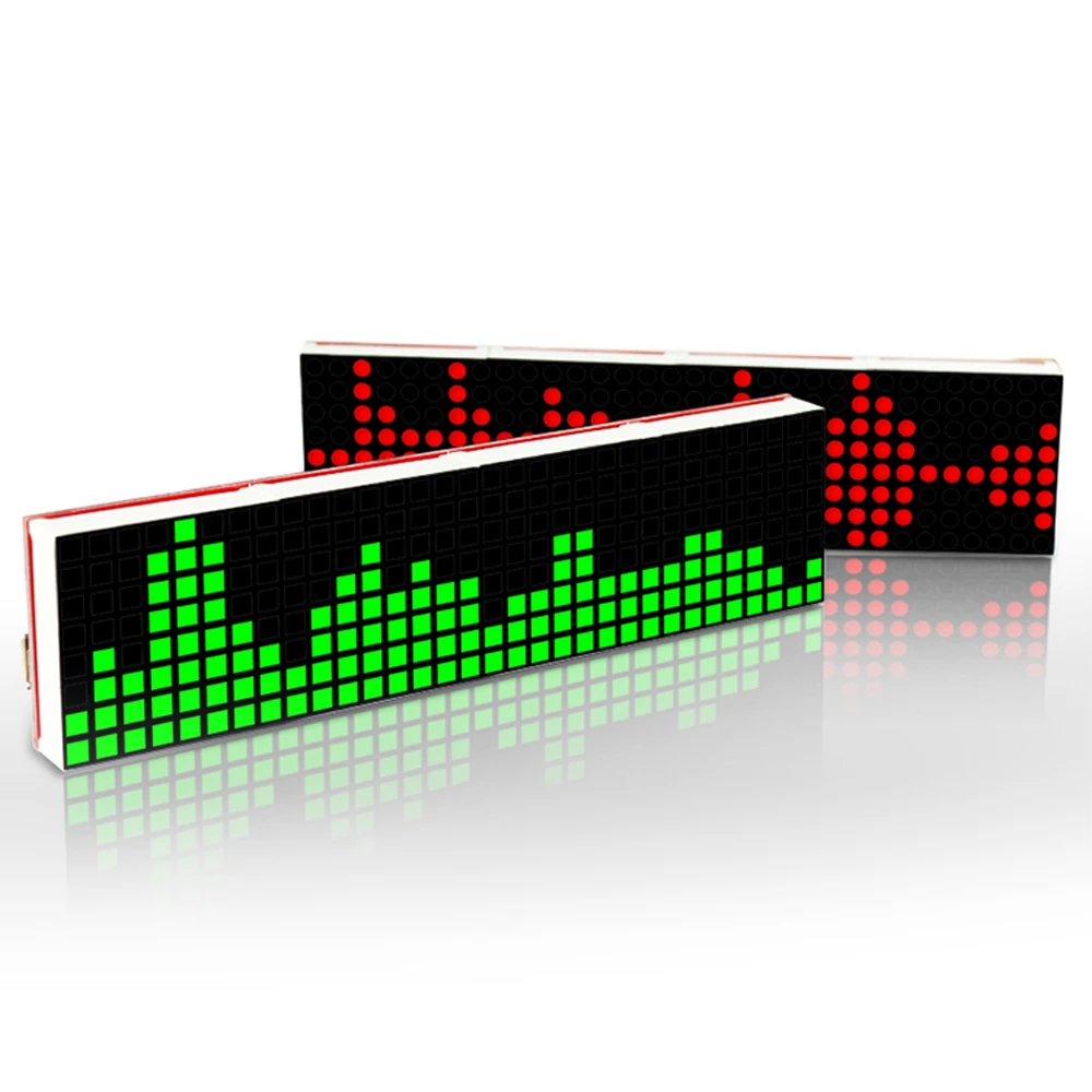DIY LED Musik Spektrum DS1302 Dot Matrix Uhr Elektronische Löten Kit Rhythmus Licht USB Power DC5V mit Micro Kabel