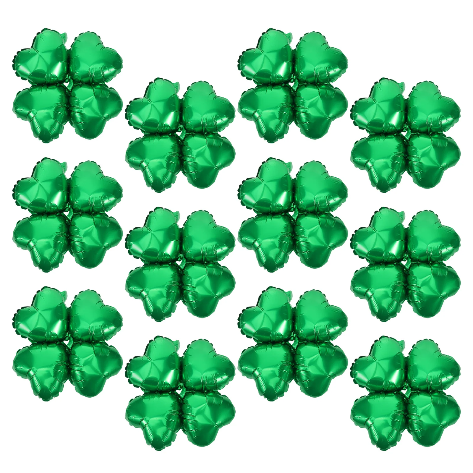 

50Pcs Heart Shape Four Leaf Clover Foil Balloons Green Party Wedding Decorations Reusable Photo Props Festival