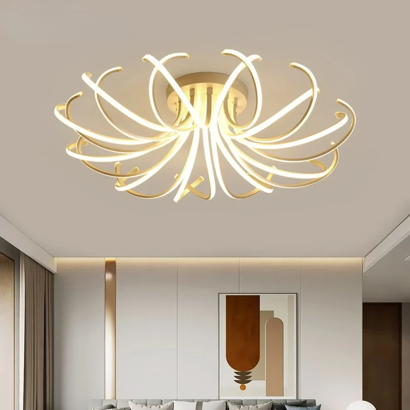 Modern Led Ceiling Lights For Living Room Bedroom White Color Aluminum avize AC85-265V lamparas de techo Ceiling Lamp Fixtures