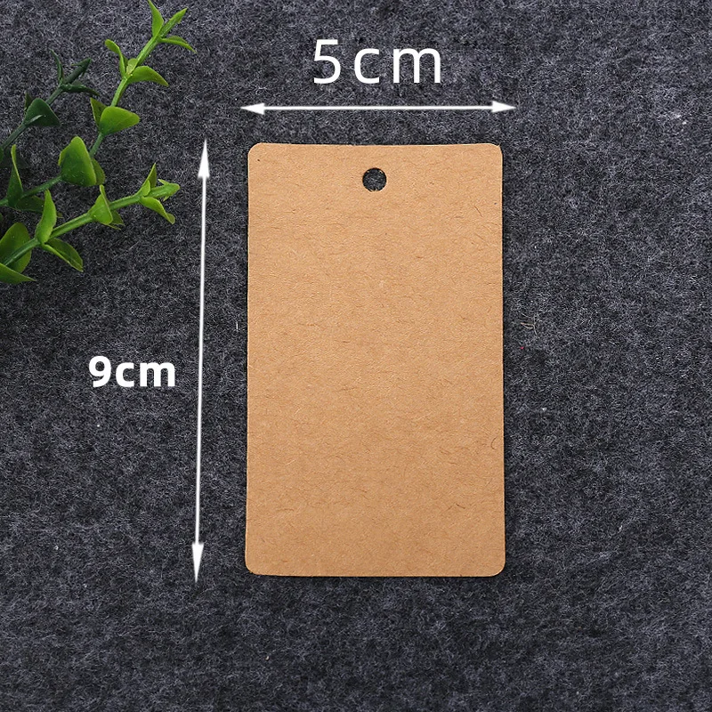 Blank Price Tag Cardboard Gift Tags White Kraft Paper Labels DIY Graffiti Card Garment Tags Thank You Message Cards 9x5cm 50pcs