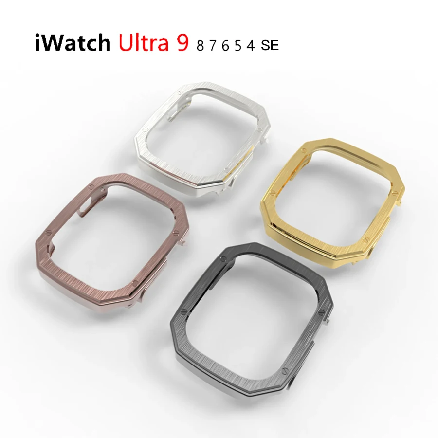 Capa rígida para PC para Apple Watch, Cover Plating, Plastic, Case protetora para iWatch Series 9, 8, 7, 6, SE, 5, Ultra, 49mm, 41mm, 45mm, 40 milímetros, 44 milímetros