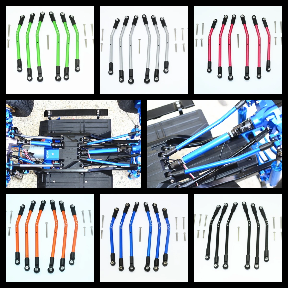 GPM ALUMINIUM ADJUSTABLE SUSPENSION LINKS For 1/10 TRX4 DEFENDER TRAIL CRAWLER-82056-4
