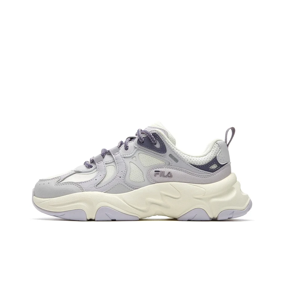 FILA MARS 3 Chunky Sneakers Women's Low Top Milk White/Romantic Purple F12W632167FGO