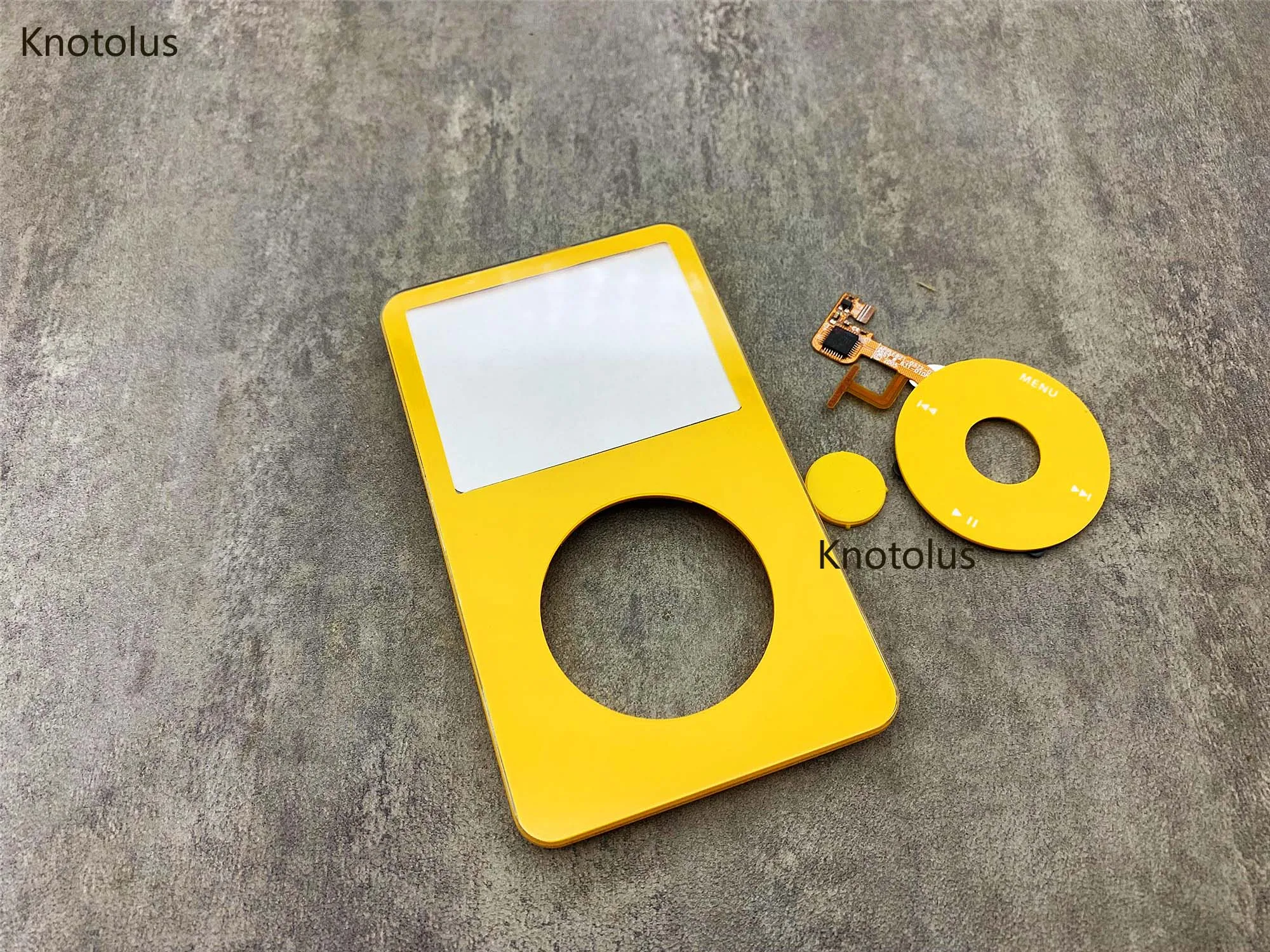 yellow front faceplate gold back case housing clickwheel center button bezel for iPod 5th gen video 30gb 60gb 80gb