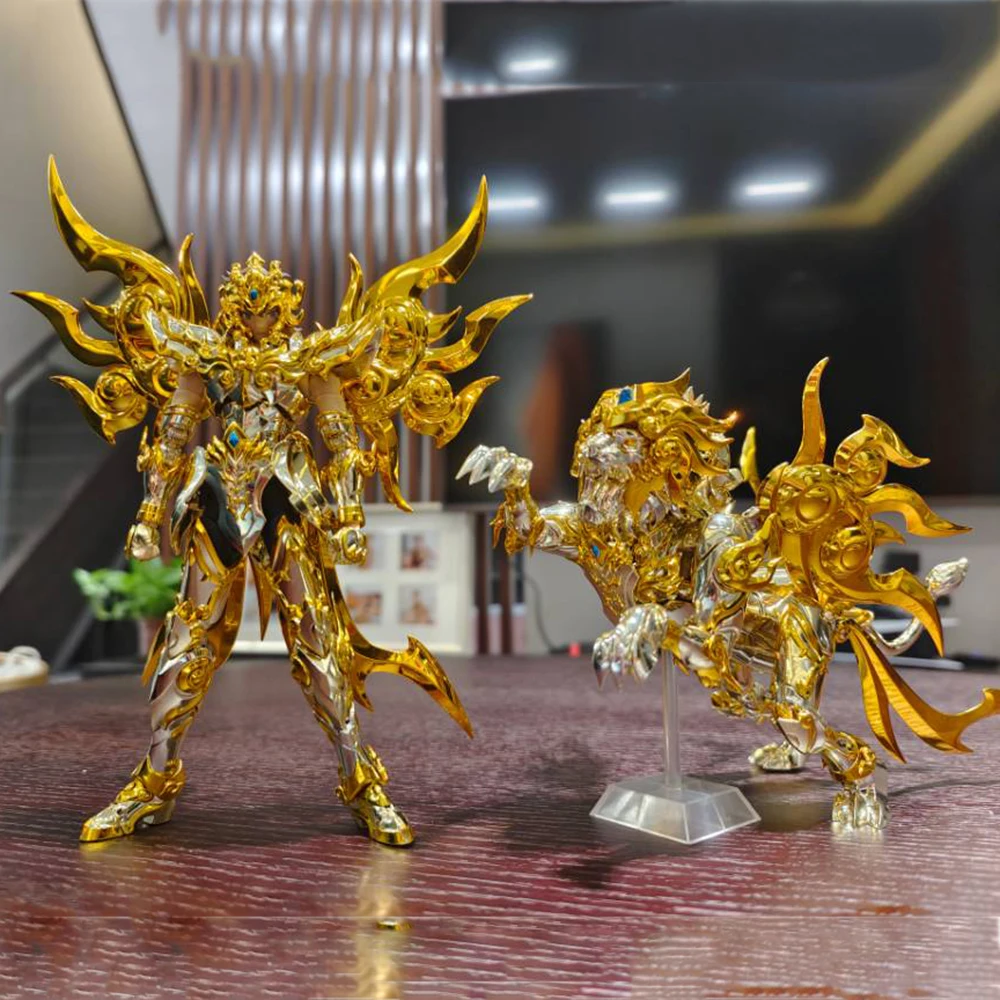 Toypoint Model Saint Seiya Myth Cloth EX SOG Leo Aiolia with Totem Soul of God Knights of Zodiac Action Figure Collection Toys