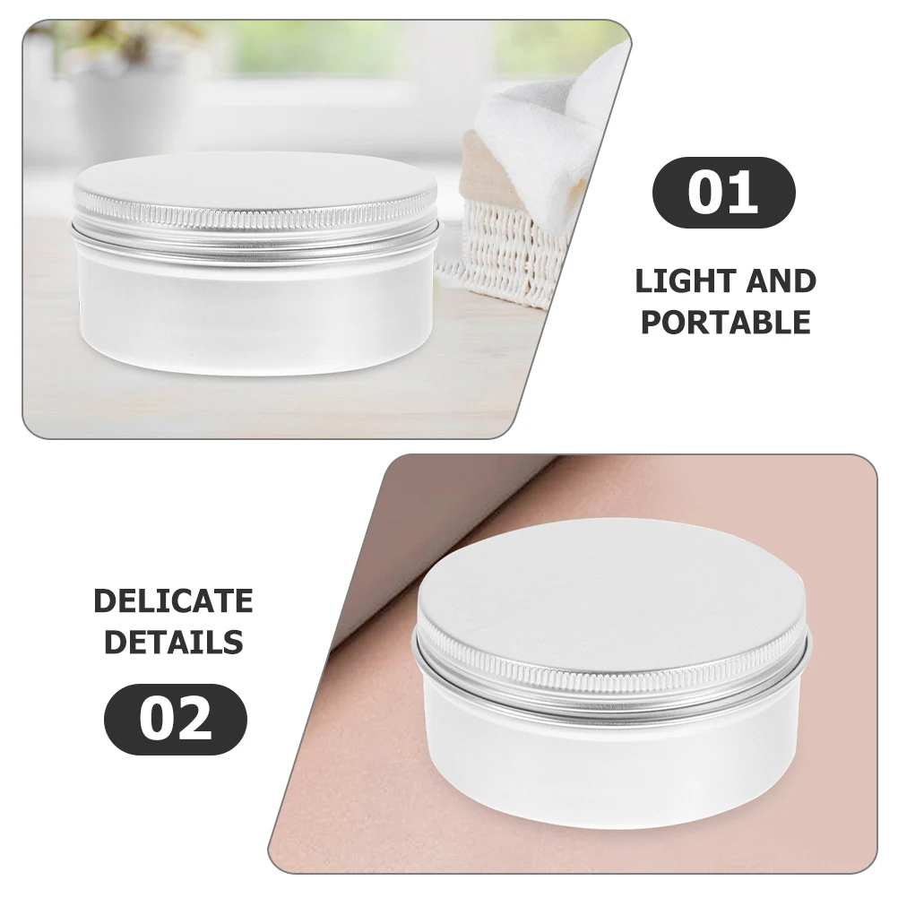 

3 Pcs Aluminum Soap Box Boxes Containers with Lids Case Metal Tin Empty Tins Makeup Round Storage Cases Candy Jar