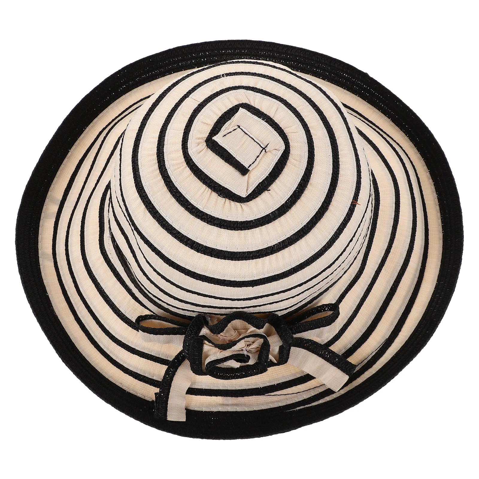 

Women Wide Brim Straw Uv Protection Handwoven Bucket Hat Boho Floral Fedora Cap For Summer Beach Camping Travel Foldable