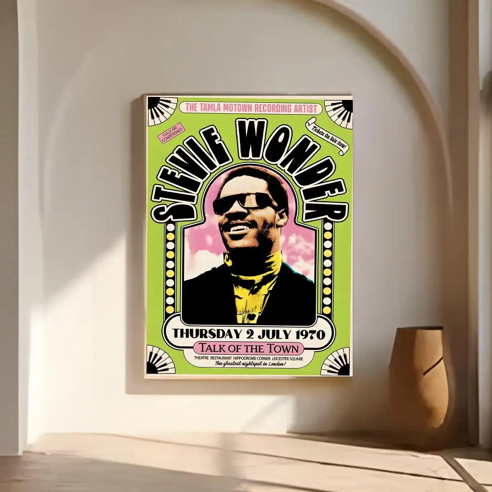 Music - S-Stevies W-Wonders Poster Canvas Wall Art Poster for Bedroom Living Room Home Decoration
