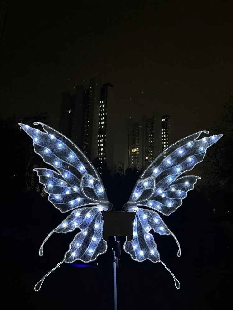 Elf Fairy Glowing Butterfly Wings Electric Back Adult Birthday Gift Bar Scenic Props Christmas Dress Up