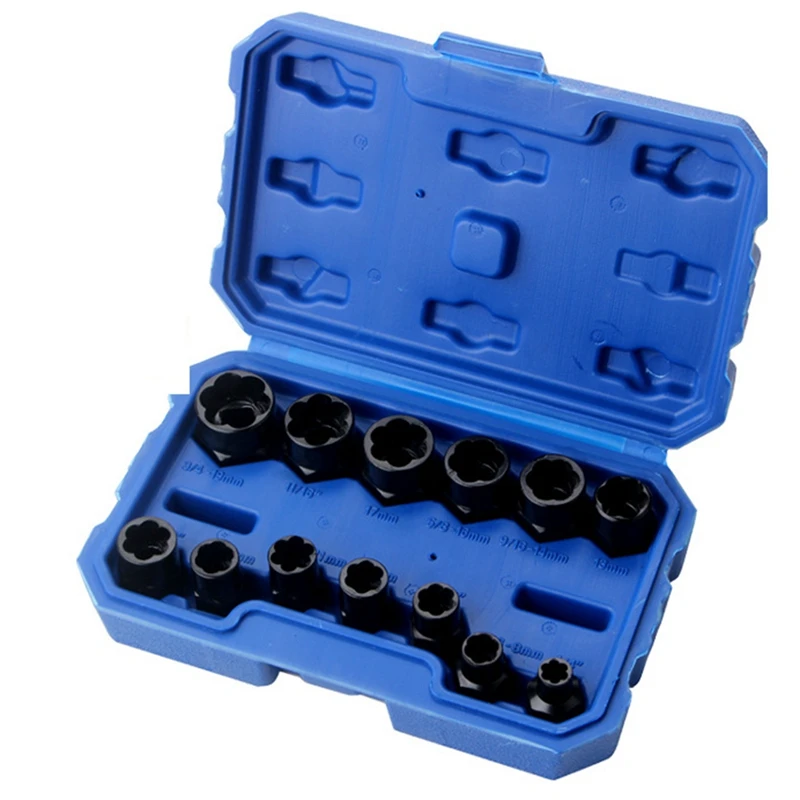 

HOT SALE Nut And Bolt Extractor Damaged Screw Remover Impact Socket Tool Set Bolt Nut Screw Removal Socket Wrenchtool Kit