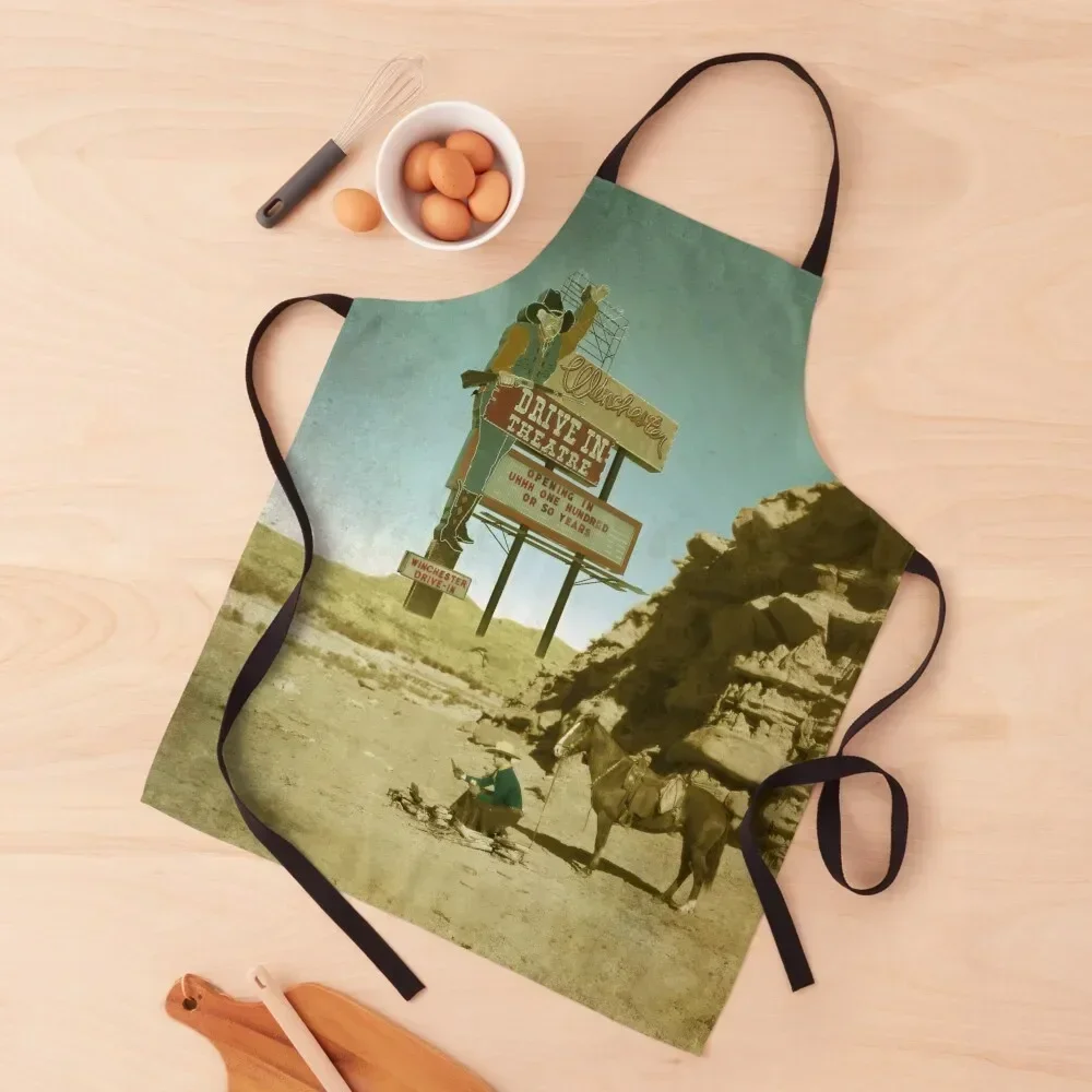 

Waiting for Winchester in the Wild West Apron for women halloween Kitchen Household Items Manicurists Apron
