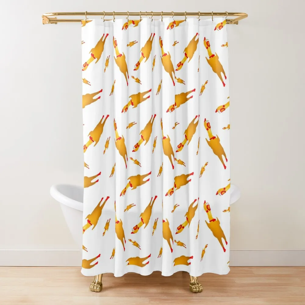 

Rubber Chicken - Pattern 1 Shower Curtain Waterproof Bath And Anti-Mold Cover Anime Shower Curtain