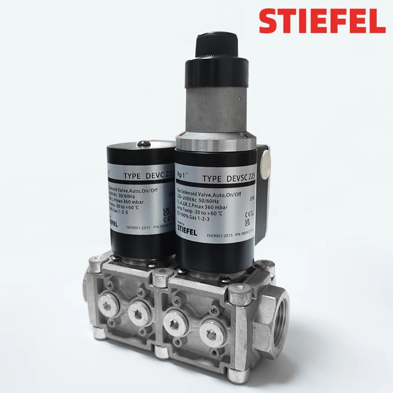 複合ソレノイドバルブセット 360mbar 急速・遅速開閉 工業用バーナー向け カスタマイズ可能 OEM対応 一般構造